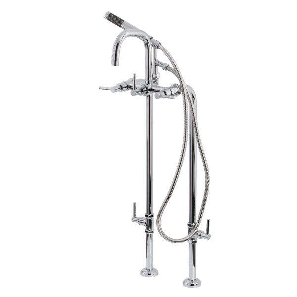 Aqua Vintage CCK8401DL Freestanding Tub Faucet with Supply Line, Stop Valve, Polished Chrome CCK8401DL - main